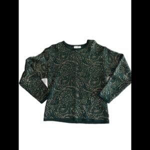 Vintage Green and Gold Sweater